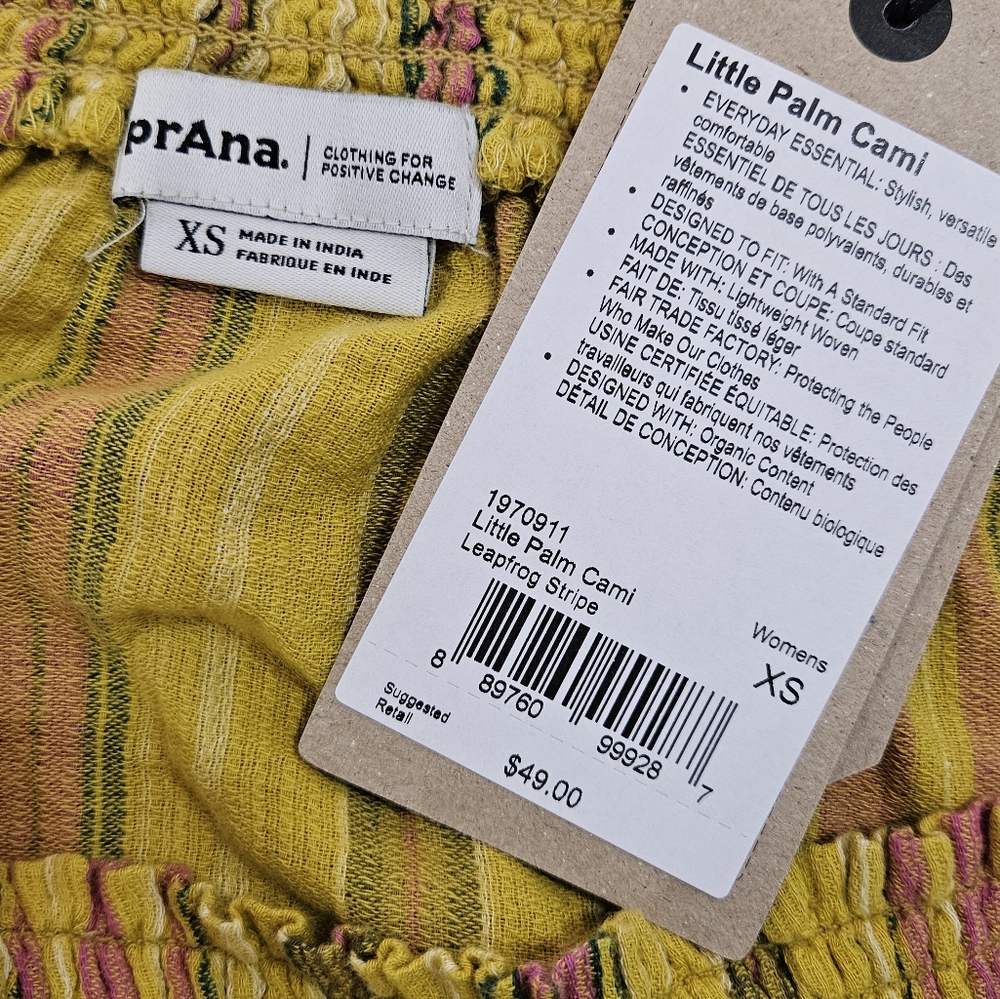 NWT Prana Little Palm Cami Soze XL - Picture 7 of 10
